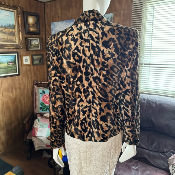 Stunning Vintage Leopard Print Furry Feel Blazer - Picture 4 of 9
